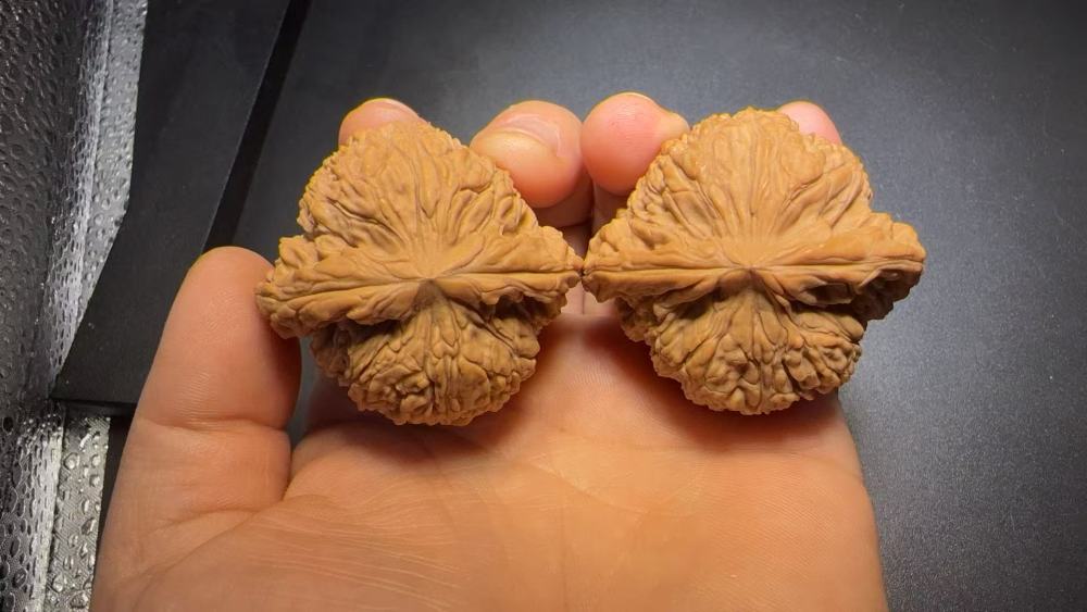 Natural Nanjing Stone-Texture Walnut Pair for Hand Exercise & Collection  Natural Stone-Texture Hand Therapy Walnut Pair – Aged Red Patina Collectible Walnuts