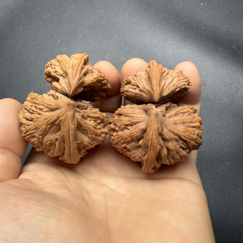 Natural Nanjiang Stone Conjoined Horn Wenwan Walnut Wholesale Gift