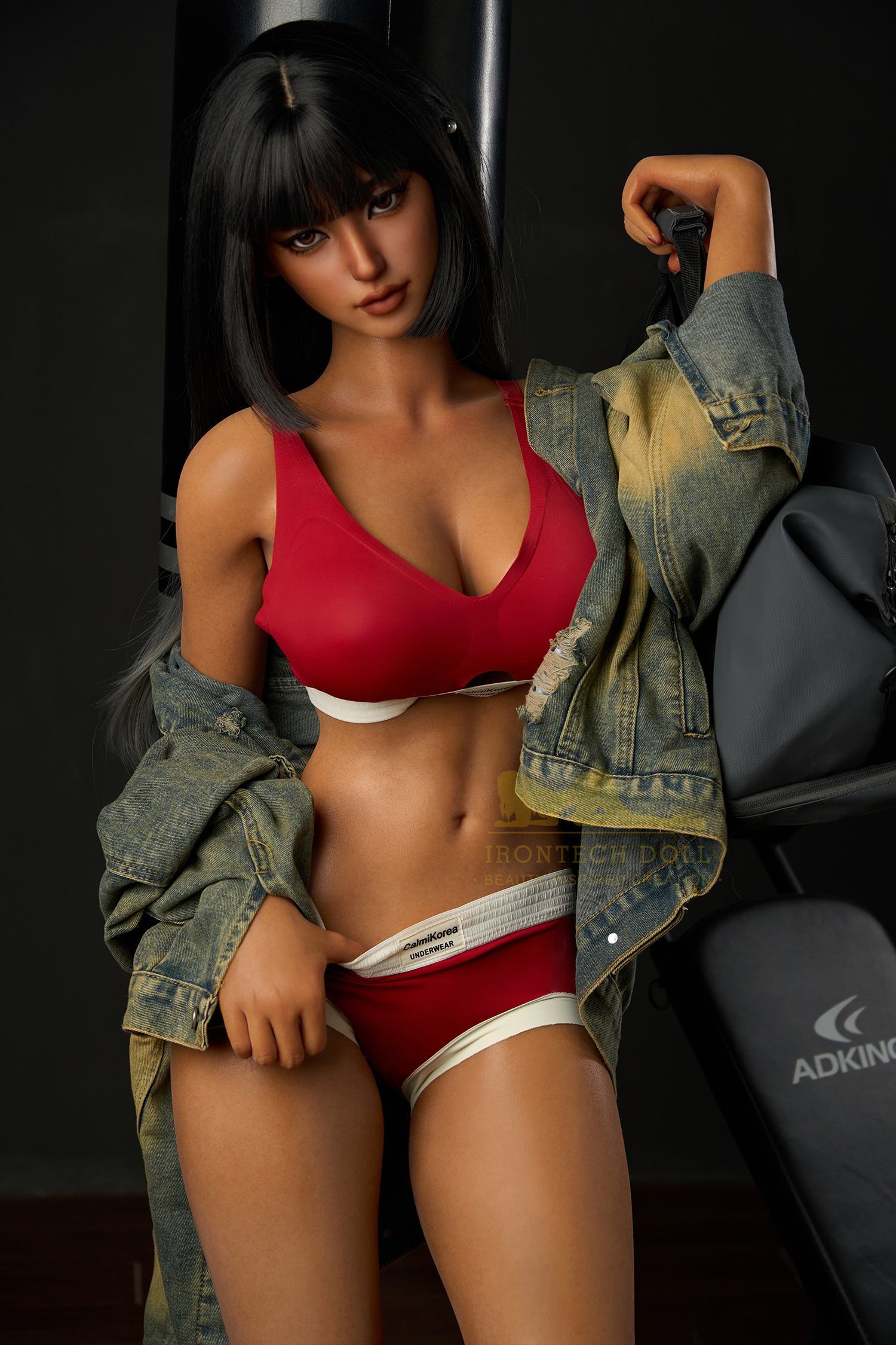 IRONTECH DOLL® 161CM (5.28')  S14  Dark Tanned Silicone Sex Doll
