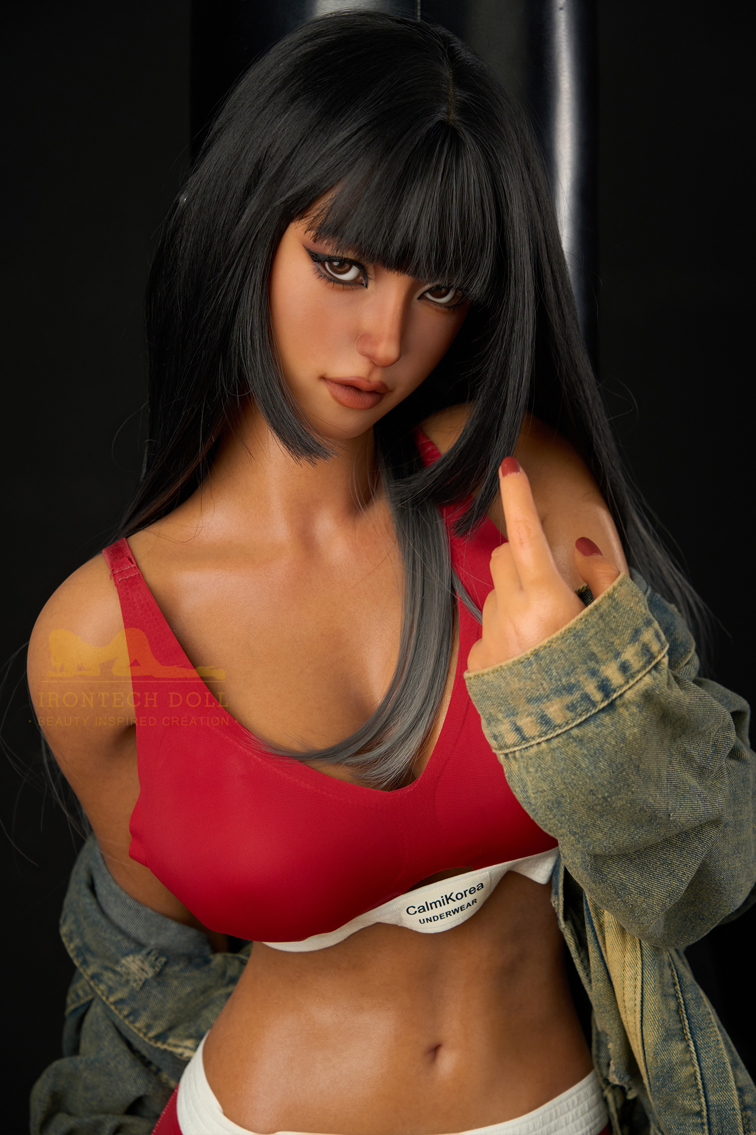 IRONTECH DOLL® 161CM (5.28')  S14  Dark Tanned Silicone Sex Doll