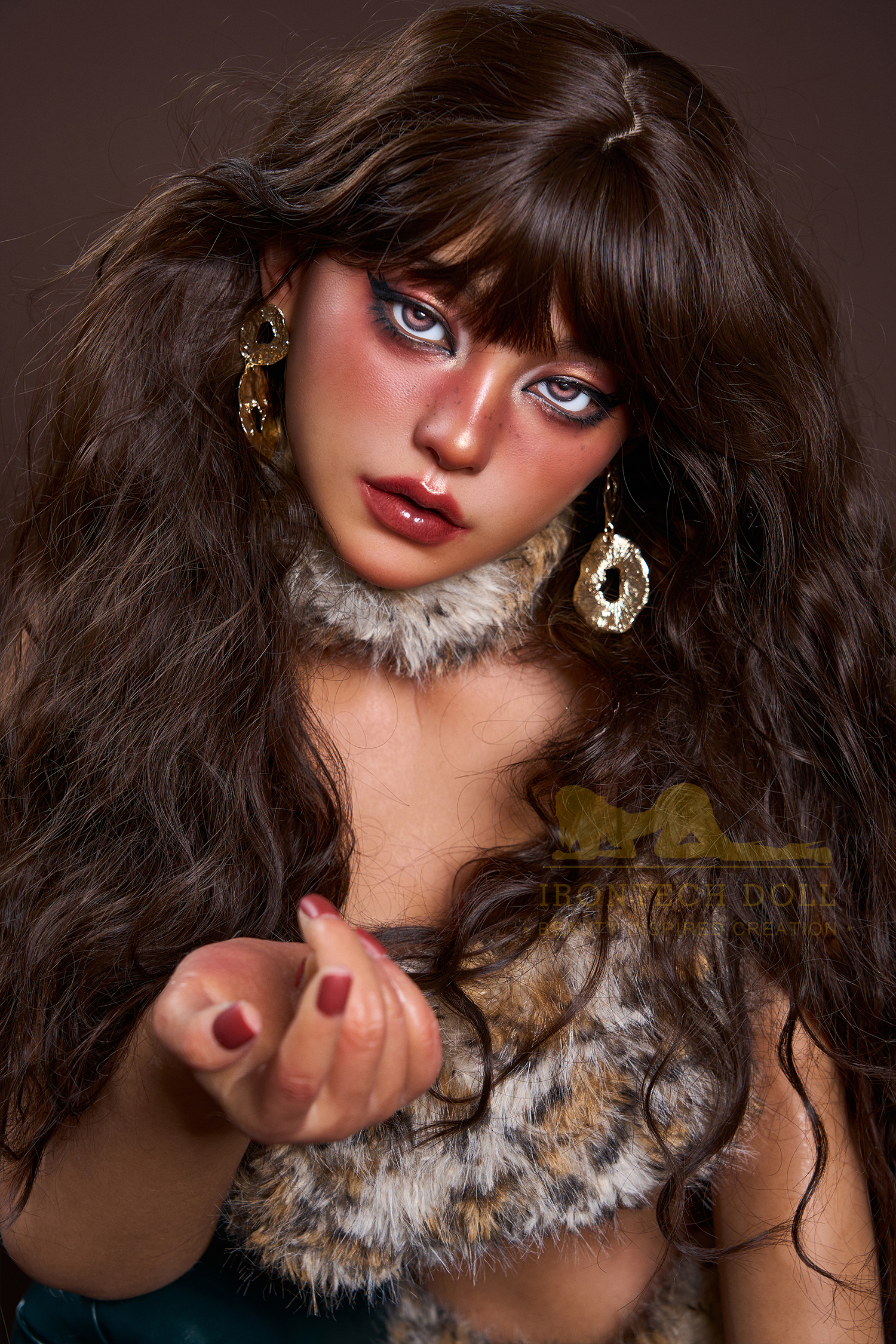 IRONTECH DOLL® 164CM (5.38') S40 Dark tanned Leopard Silicone Sex Doll