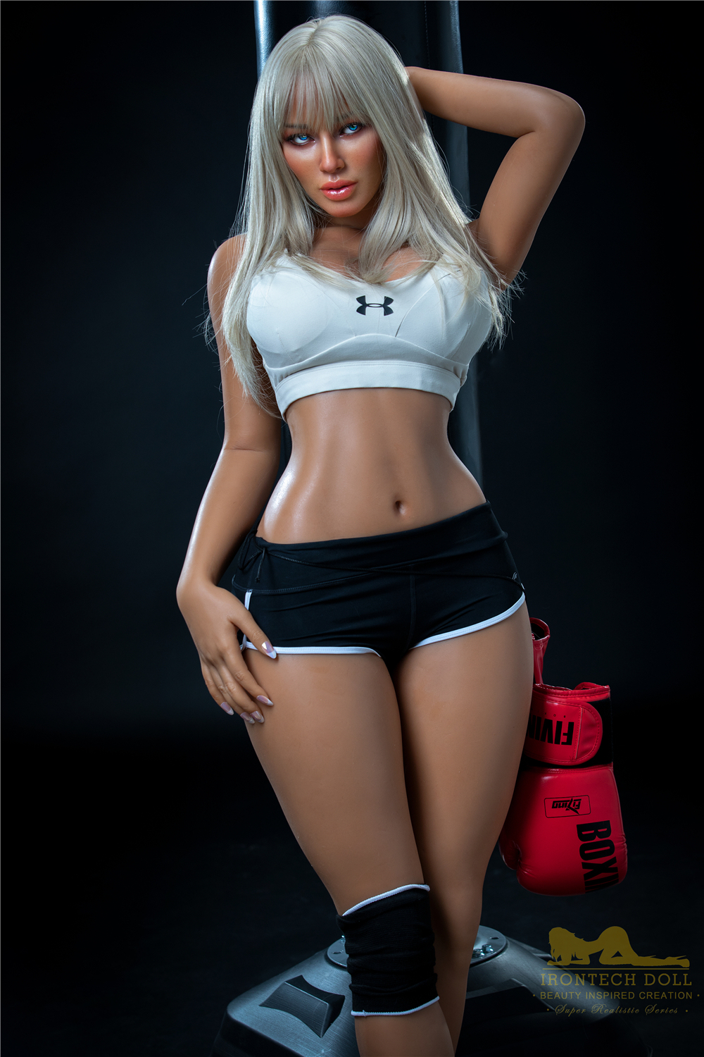 IRONTECH DOLL® 164CM (5.38') S26 Hedy Dark Tanned  Silicone Sex Doll