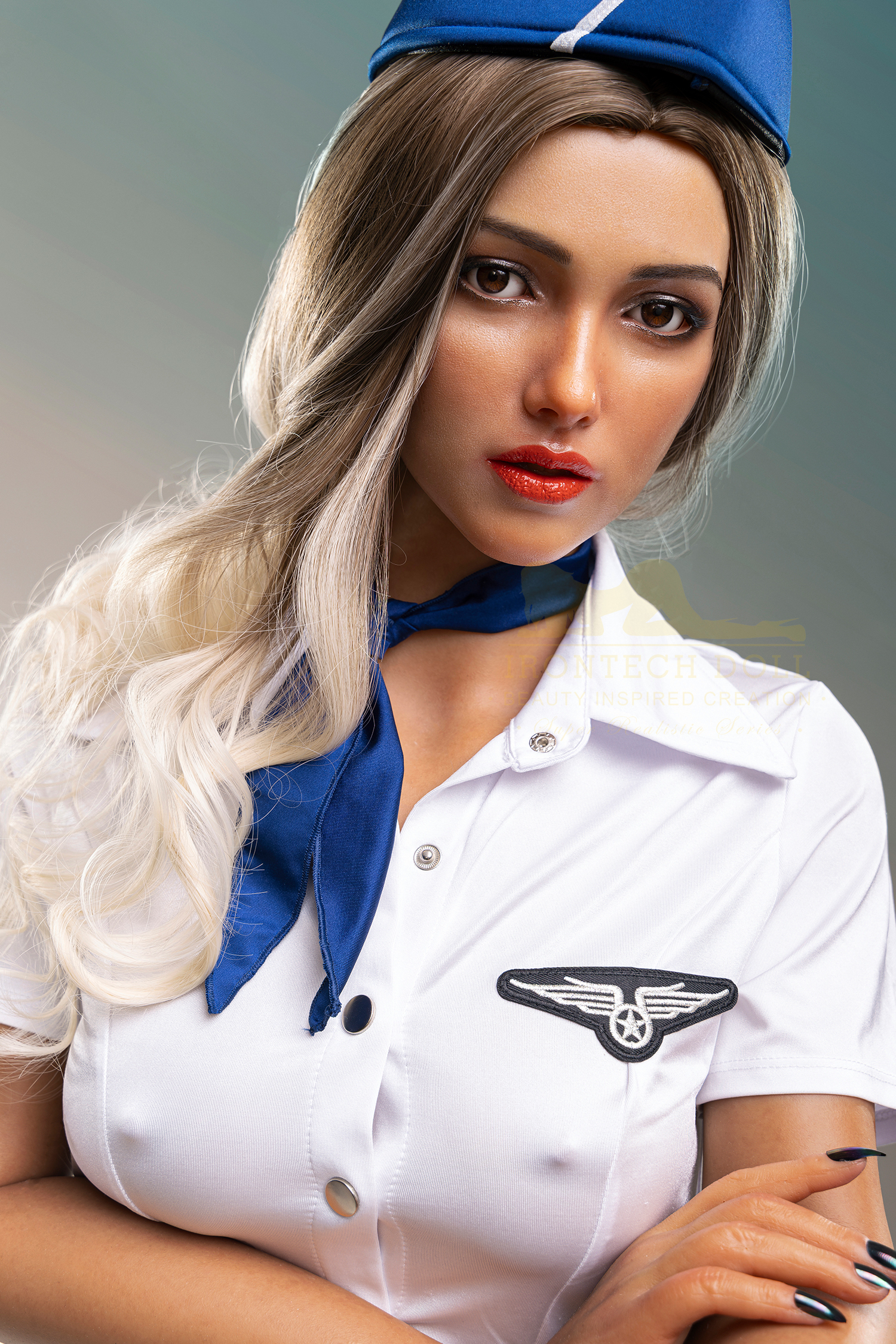 IRONTECH DOLL® 169cm  (5.54')  S44 Dark Tanned Silicone Sex Doll