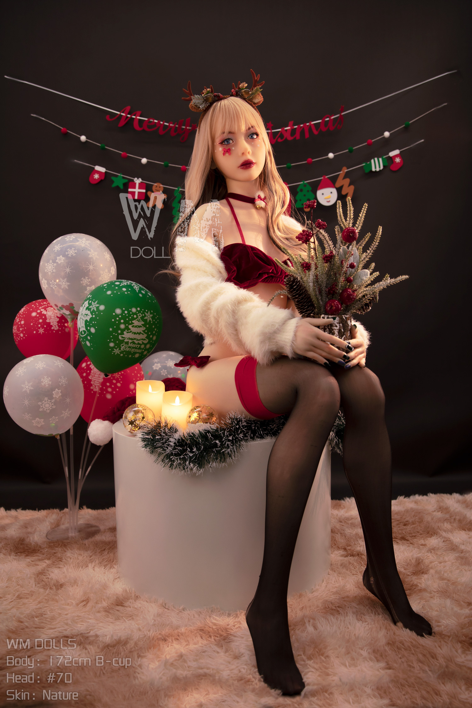 WM Dolls® 172cm (5.64') B  Cup  with Head #70 TPE Sex Doll