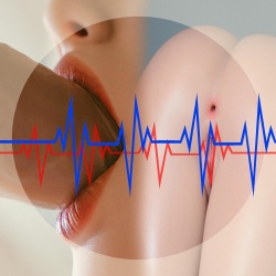 Electric buttocks & blowjob