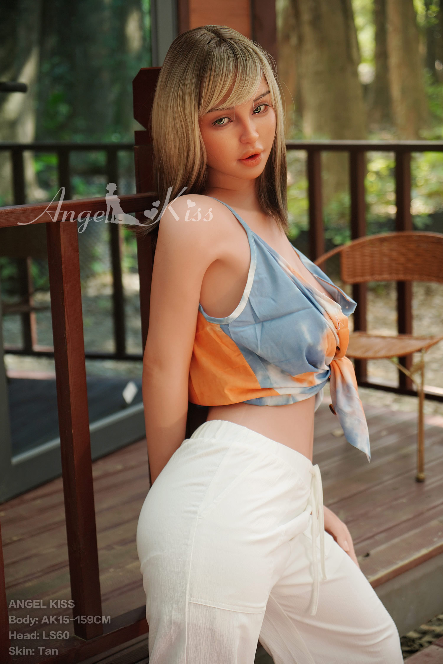 Angelkiss® 159cm (5.22')  AK15-159 LS60 (2) TAN Silicone Sex Doll