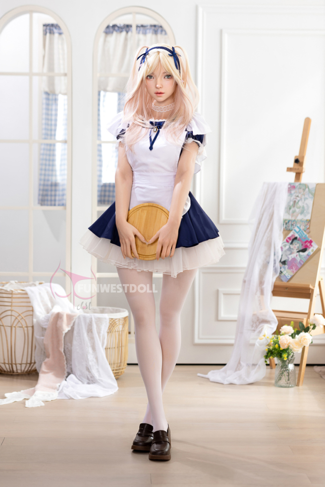 Funwest® 159cm (5.22’) A Cup ROS Head Silicone Sex Doll Giselle