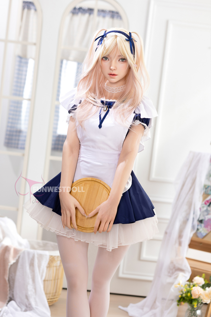 Funwest® 159cm (5.22’) A Cup ROS Head Silicone Sex Doll Giselle