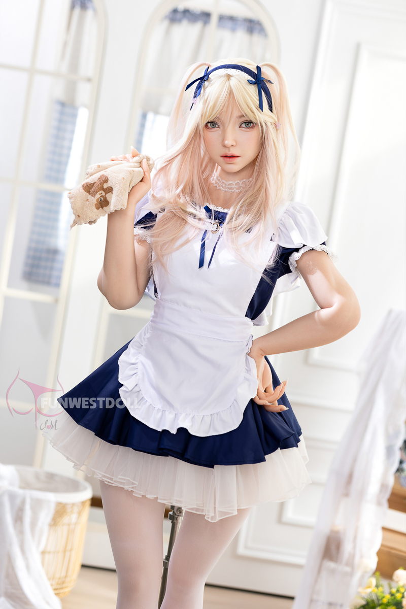 Funwest® 159cm (5.22’) A Cup ROS Head Silicone Sex Doll Giselle