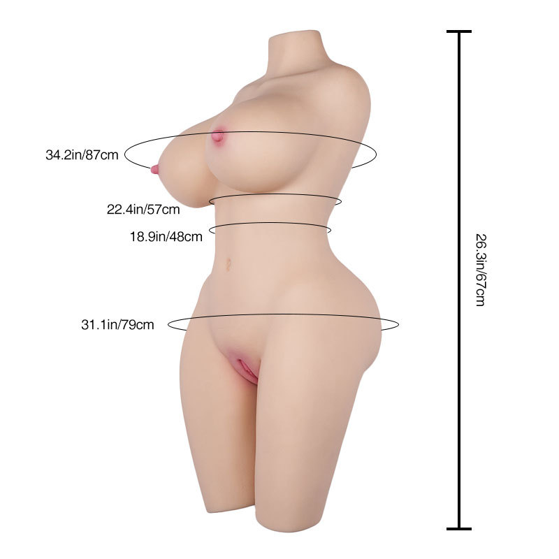 Tantaly® Ginny: 66cm (26”) 38.1lbs Sex Doll Torso with Removable Vagina and Tantabosom, In Stock