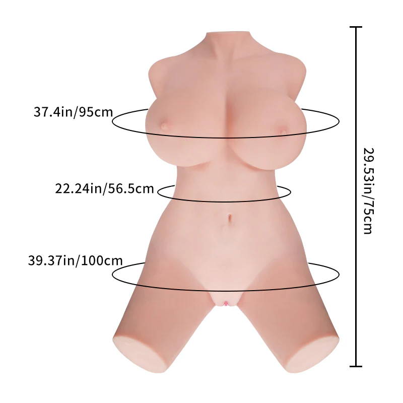 Tantaly® Jennifer: 75cm (29.5”) 60.6lbs Sex Doll Torso Male Masturbator with Tantabosom, In Stock