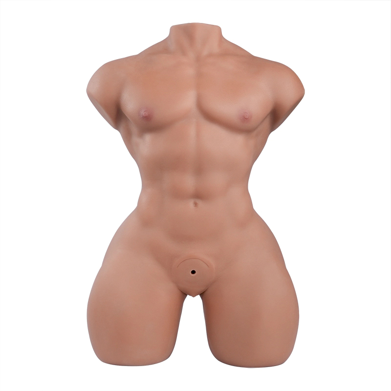Tantaly® Mark Pro: 58cm (22.8”) 36.4lbs TPE Male Sex Doll Torso with Three Silicone Removable Dildos, In Stock