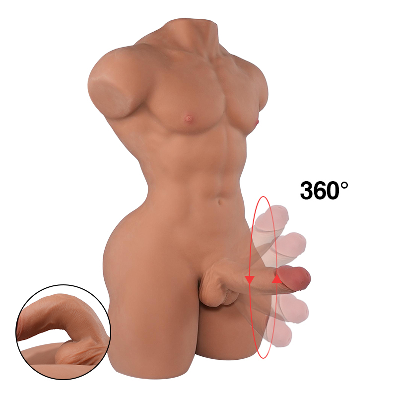 Tantaly® Mark: 60cm (23.6”) 33.7lbs Big Penis TPE Male Sex Doll Torso, In Stock