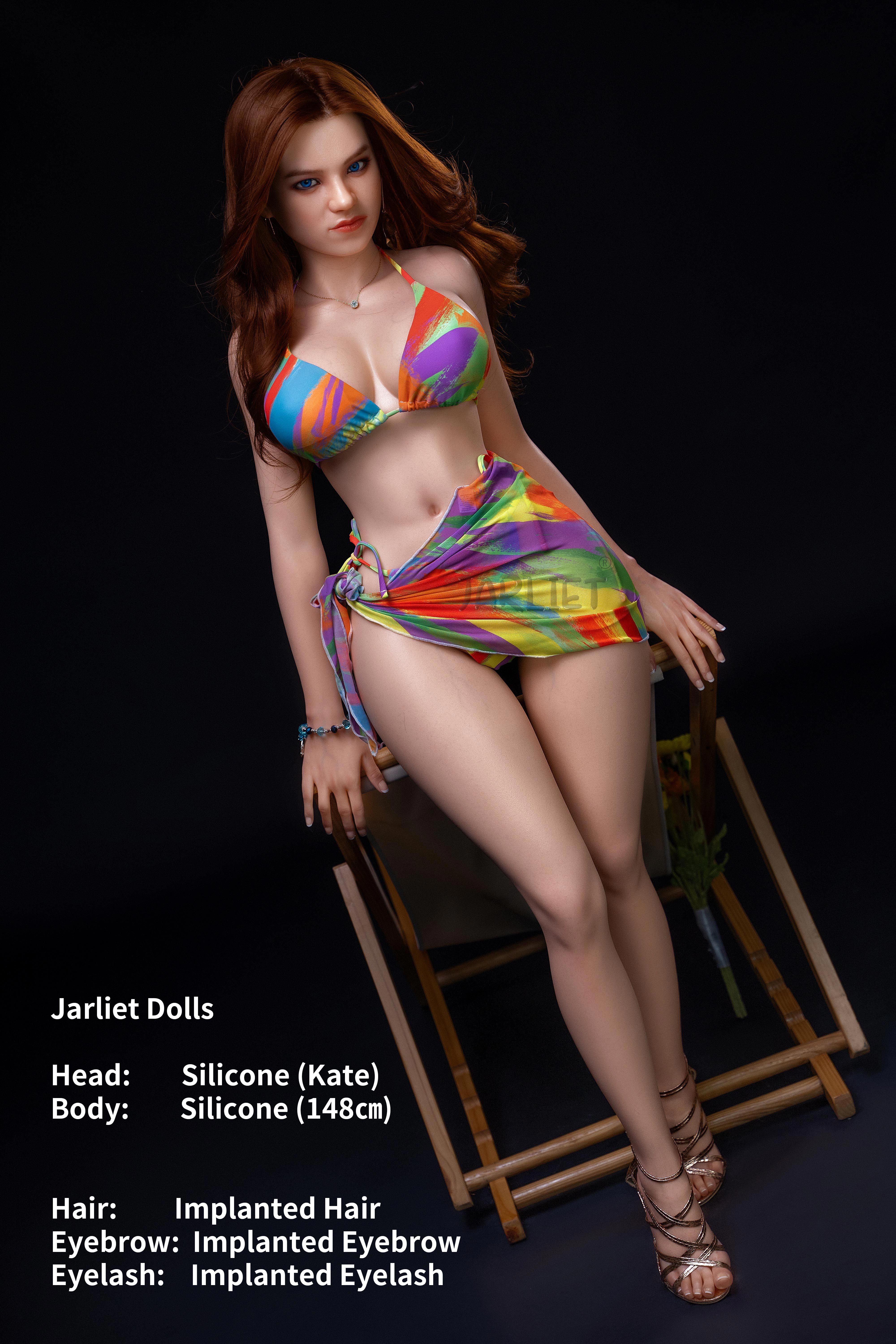 Jarliet® 148cm(4.85') E-Cup Silicone Sex Doll-Kate
