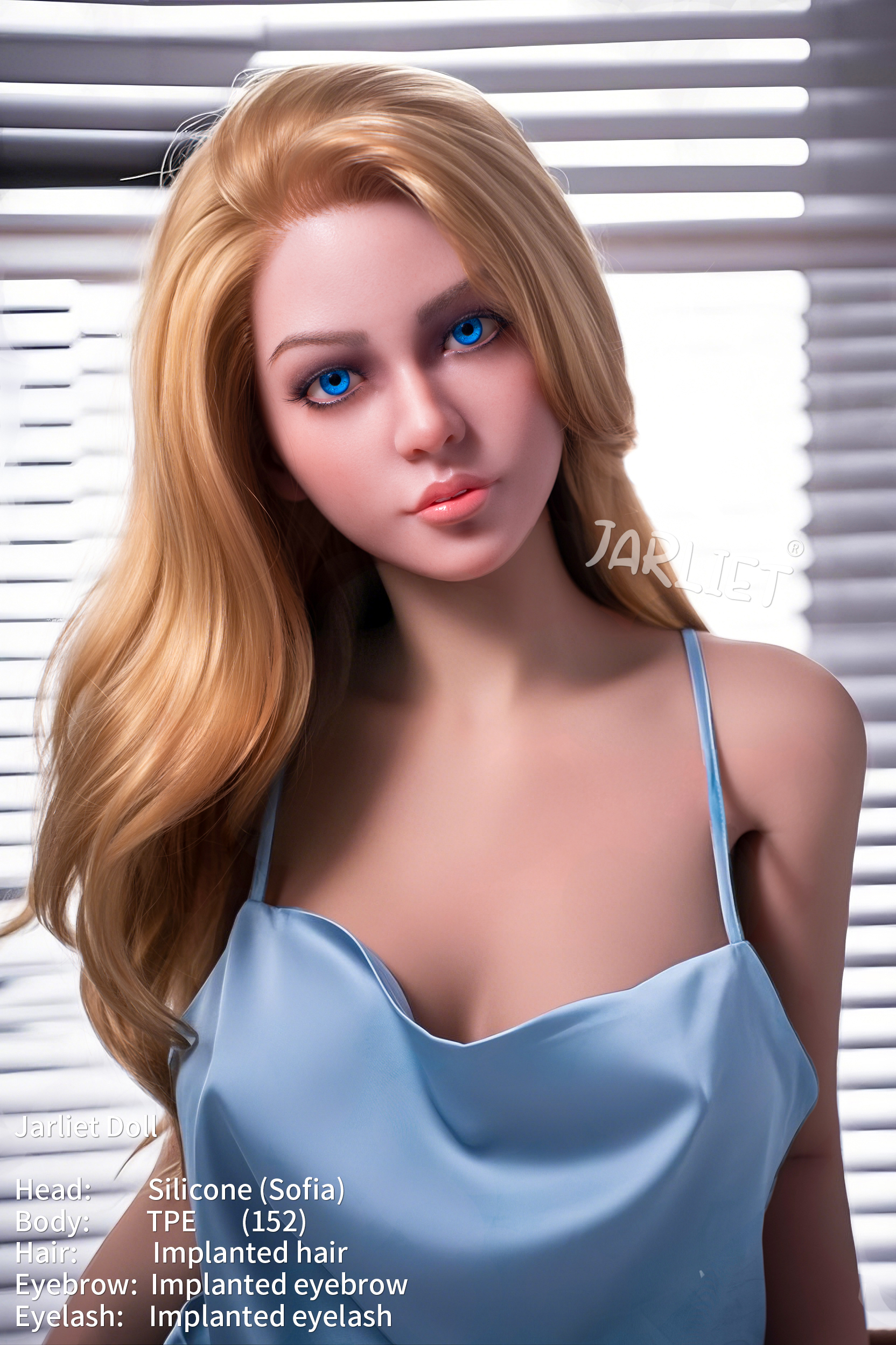 Jarliet® 152cm(4.98') E-Cup Silicone Head Sex Doll-ROS Sofia