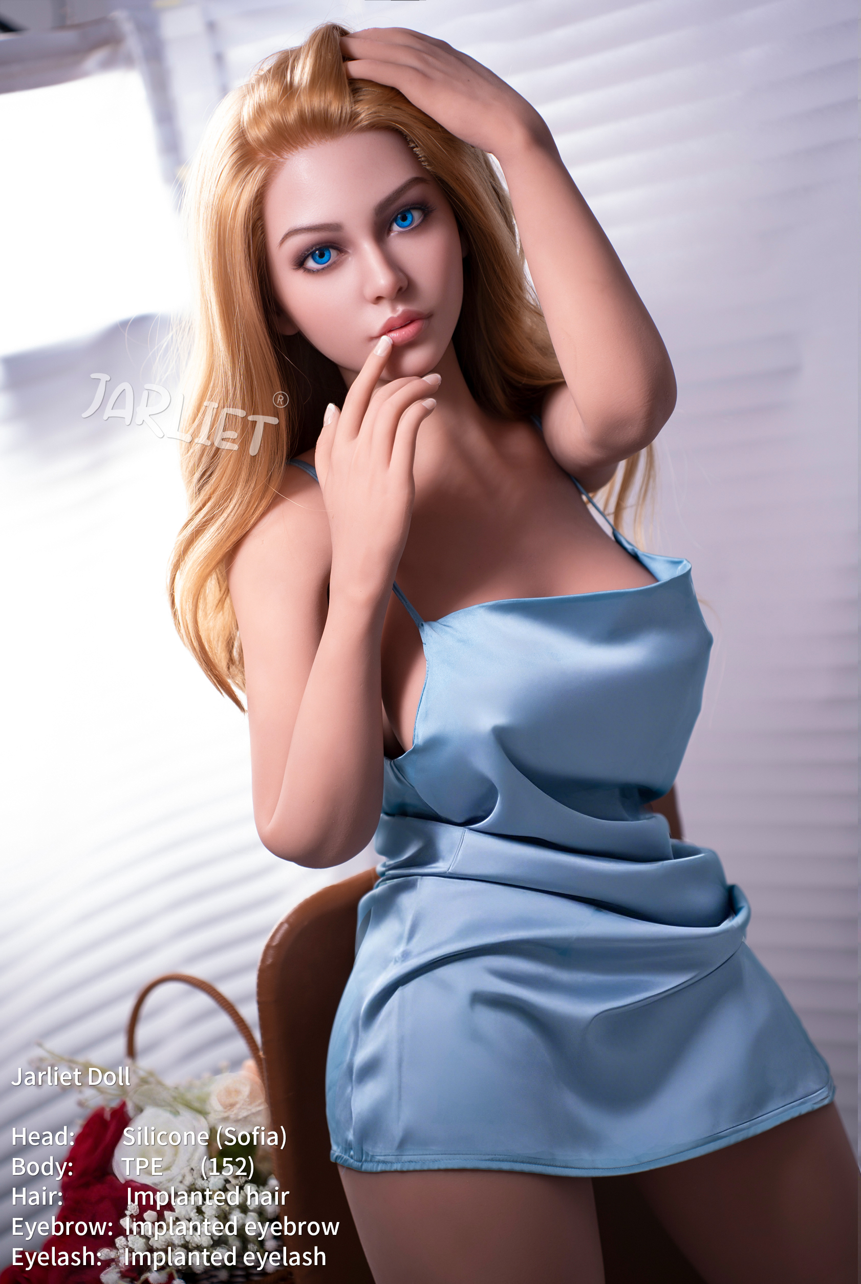 Jarliet® 152cm(4.98') E-Cup Silicone Head Sex Doll-ROS Sofia