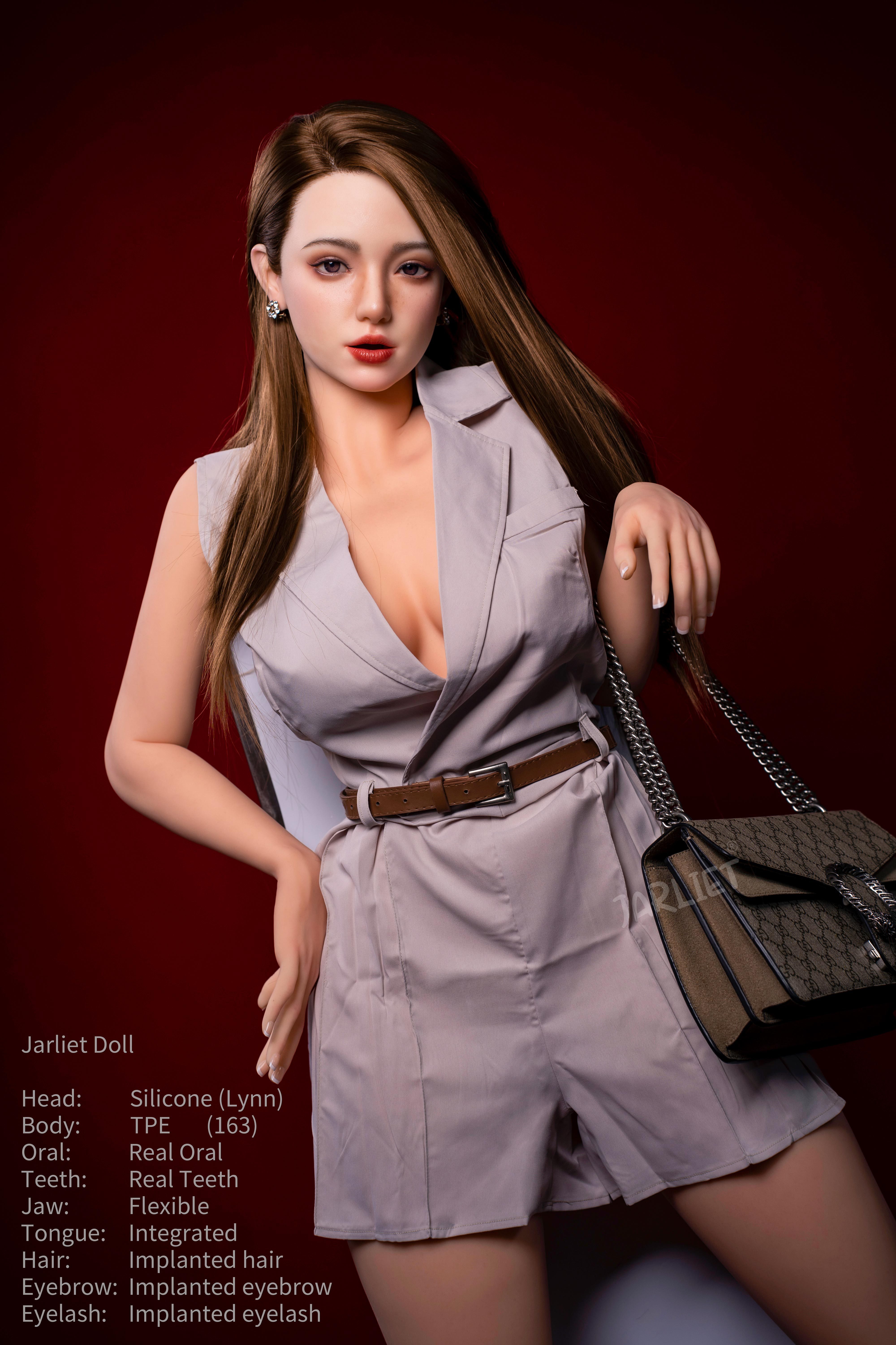 Jarliet® 163cm(5.35') D-Cup Silicone Head Sex Doll-ROS Lynn