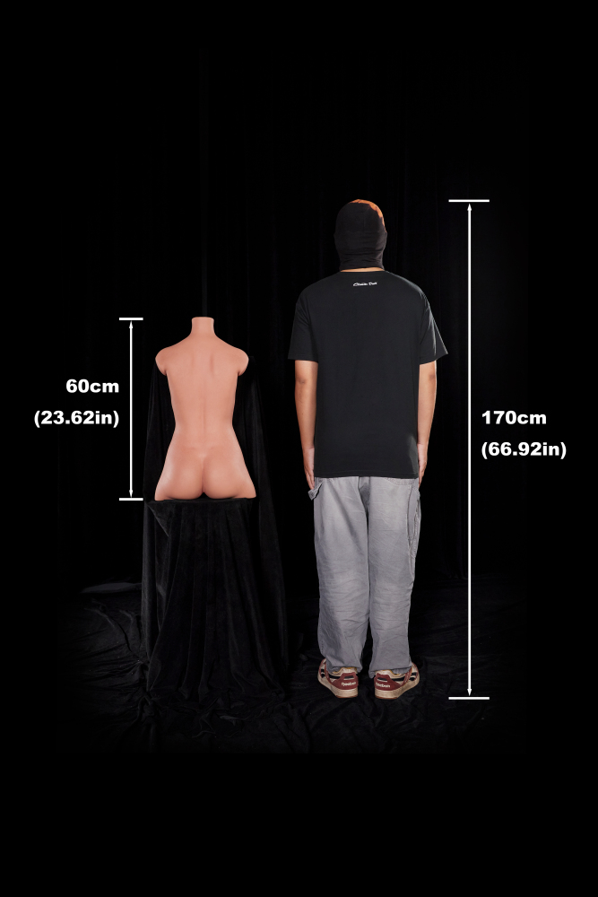 CLM® 60cm (2ft) AA-Cup Ultra Lightweight Silicone Sex Torso 661# ,  ULW Series