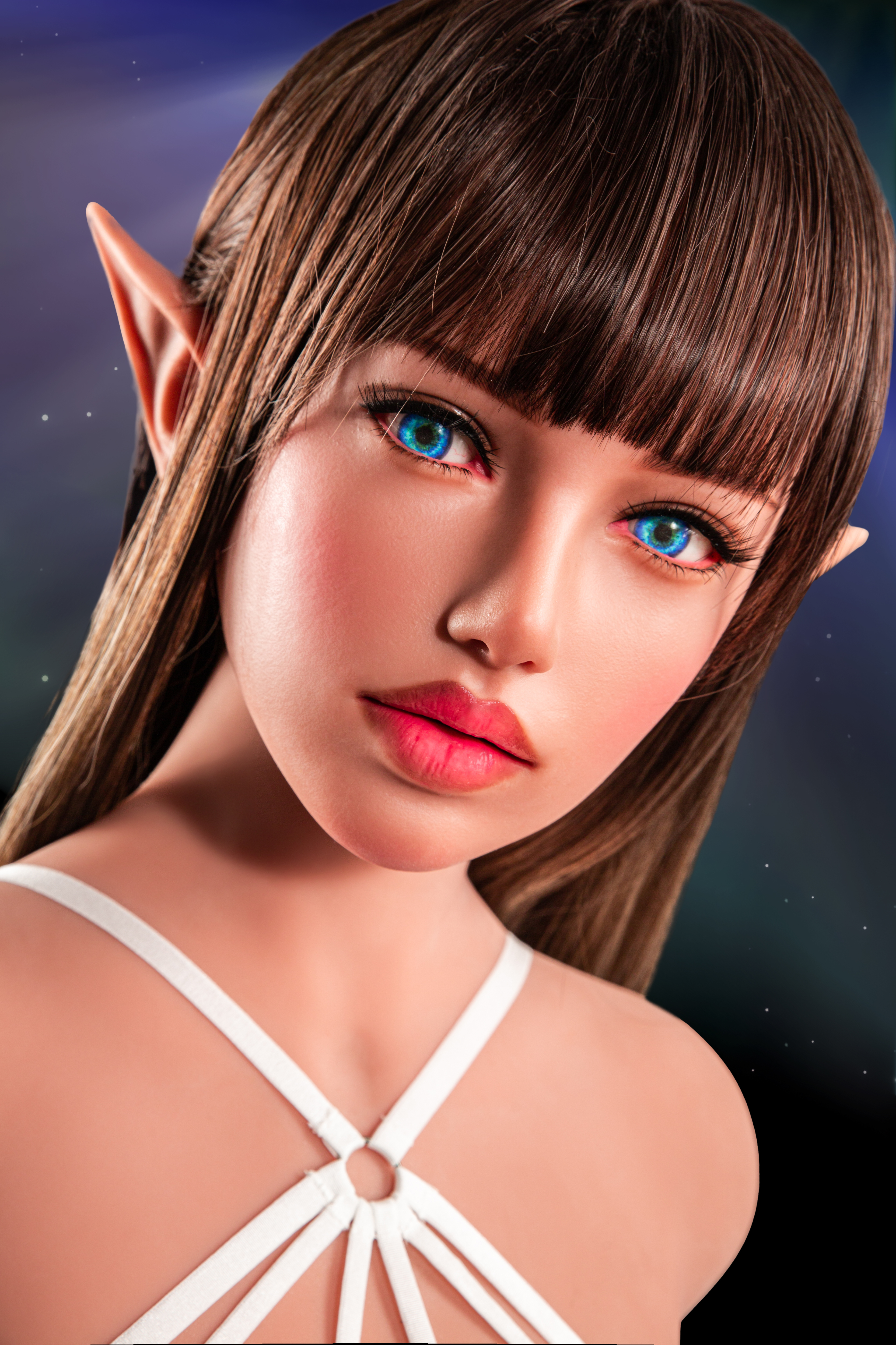 CLM® 90cm (35.4”) TPE Sex Doll Torso 877# with Elven Silicone Head Andrea, Pro Series