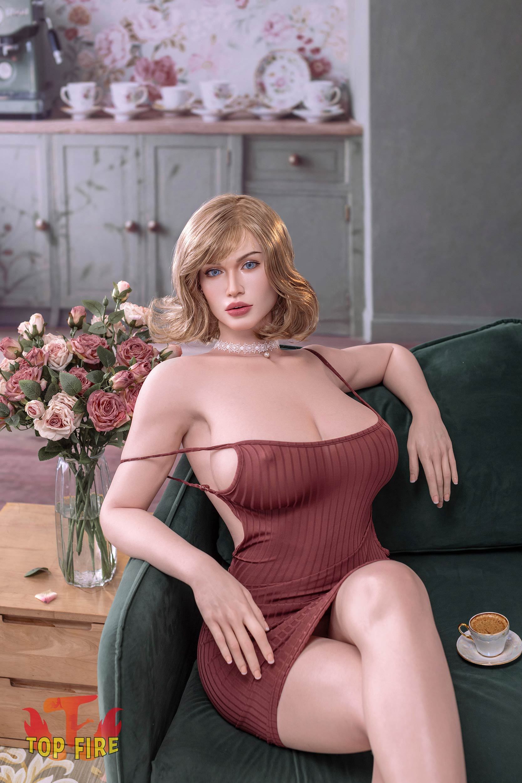 TOP FIRE® 174cm (5.71')  G Cup T63 Real Skin Texture Silicone Sex Doll Violet