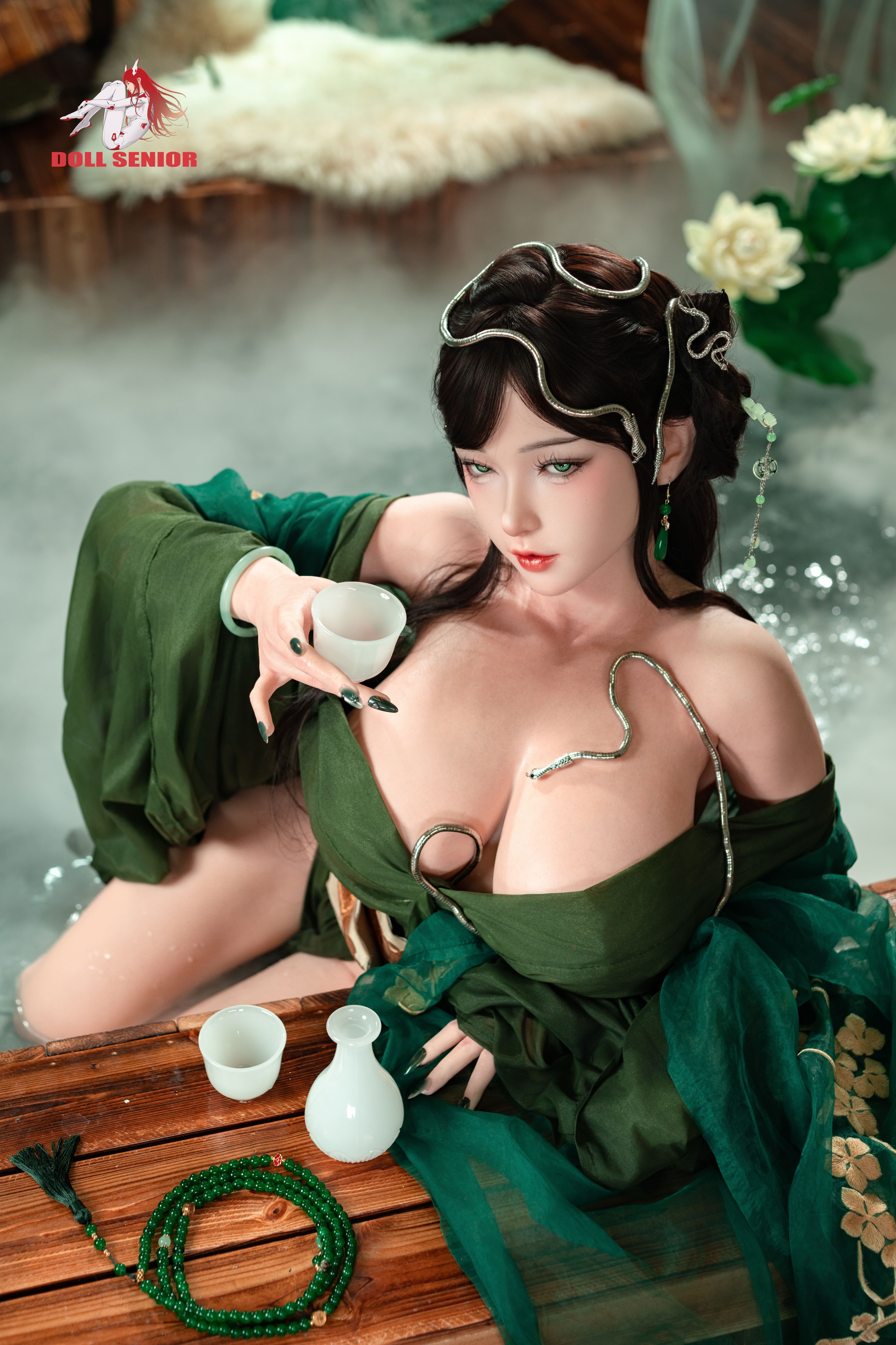 Doll Senior® 165cm ( 5.41' ) F Cup Silicone Sex Doll – Grenn snake (Real Skin Texture Version)