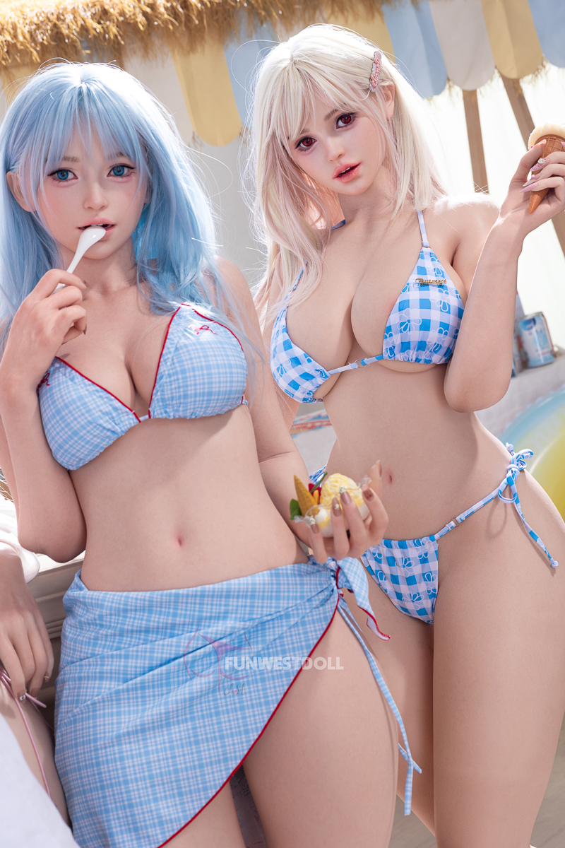 Funwest® 157cm (5.15’) G Cup Real Skin Texture Silicone Sex Doll White Lily