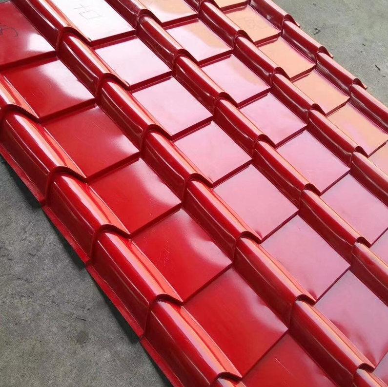 Coloured roof plate