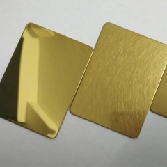 Custom 201 304 Material Gold Mirror Colored Stainless Steel Sheet