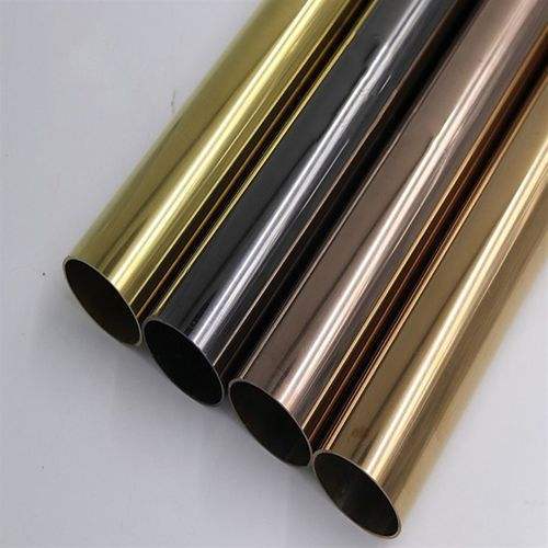 Aisi Inox 201 304 316 Mirror Satin Surface Golden Colored Stainless Steel Pipe/gold Tube From China