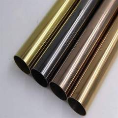 Golden Color Stainless Steel Tubing 201 316 317 316L 304 Round Steel Pipes Wardrobe Tube 27mm Round Stainless Steel Tube