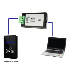 Wiegand to USB Virtual COM Port converter