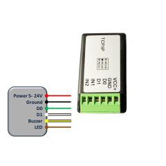 1CH wiegand to TCP/IP converter