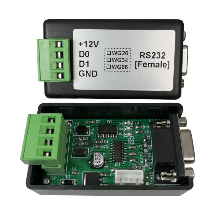 Wiegand to RS232 converter（DB9 Female connector)