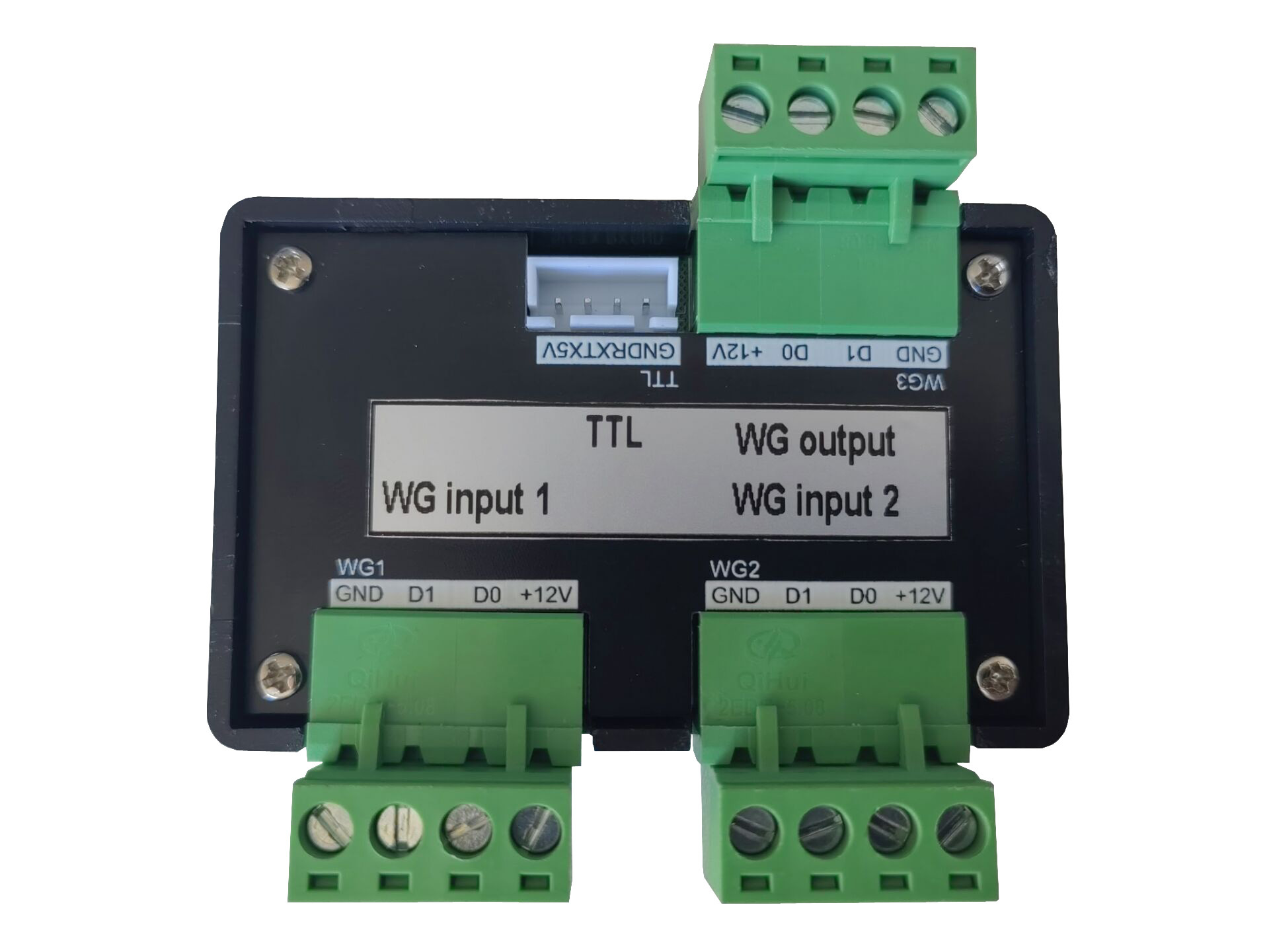 Wiegand to Wiegand converter（2CH wiegand input to 1 CH wiegand output)