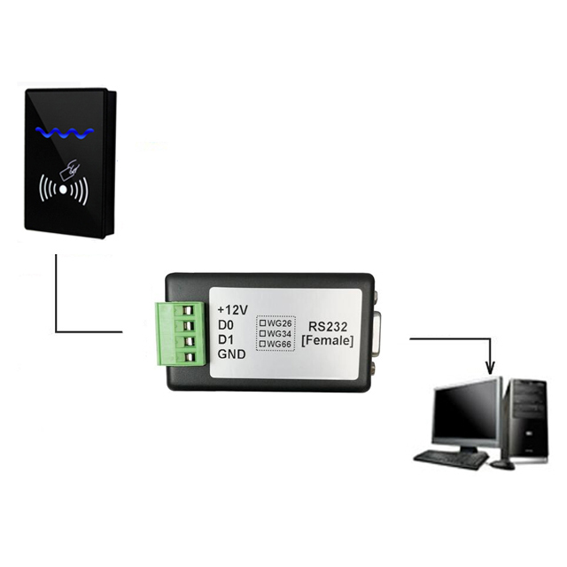 Wiegand to RS232 converter（DB9 Female connector)