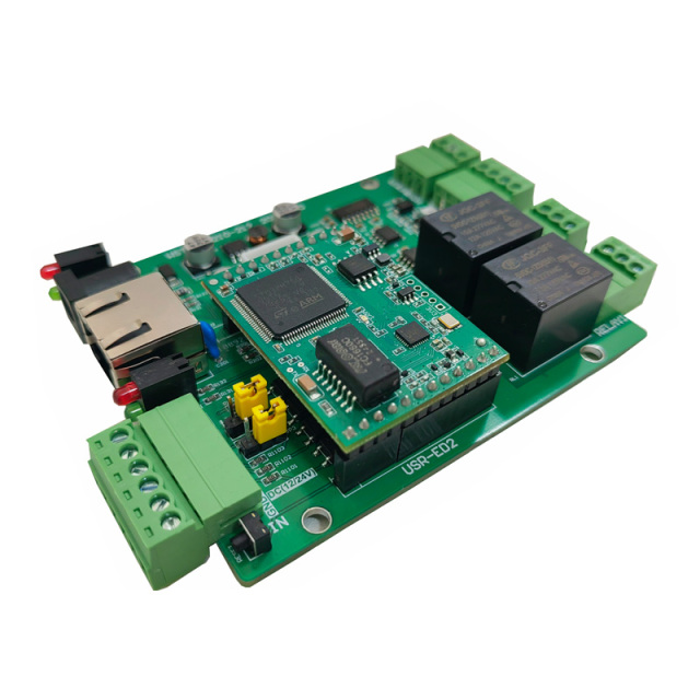 Ethernet 2CH Relay RS232&RS485 IO module