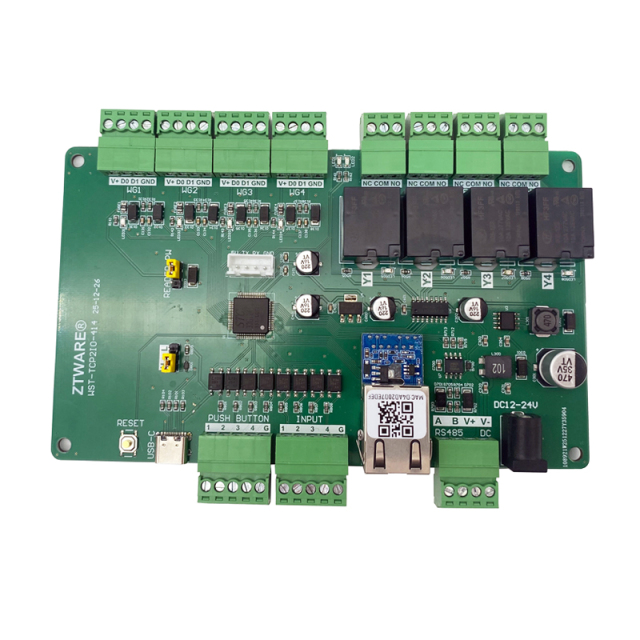 4 channel wiegand 4 channel Relay TCP/IP RS485 IO board