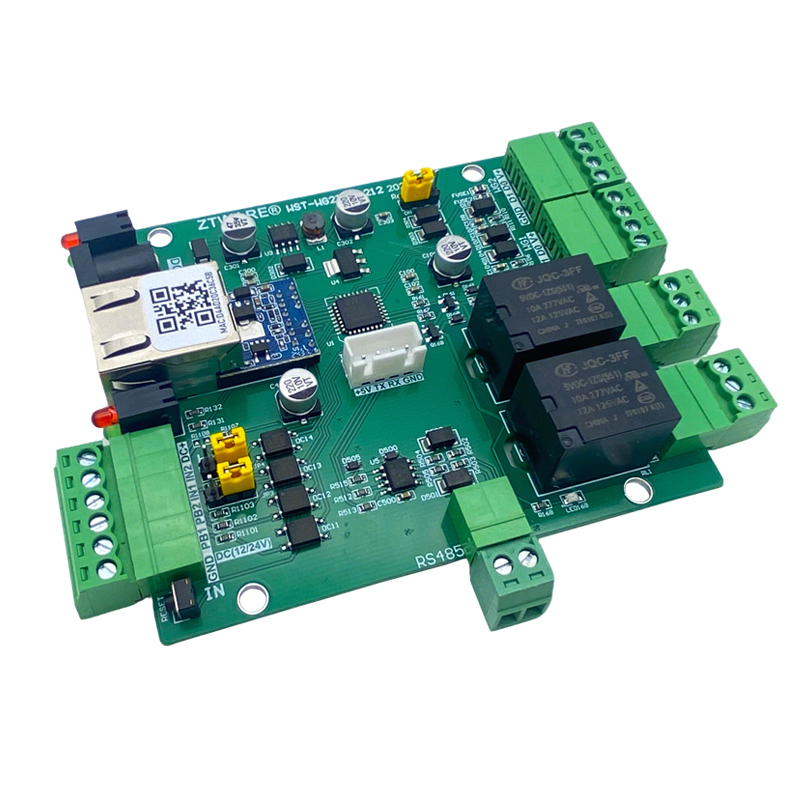 RS485 and Ethernet 2 channel wiegand 2 channel relay IO board with push button