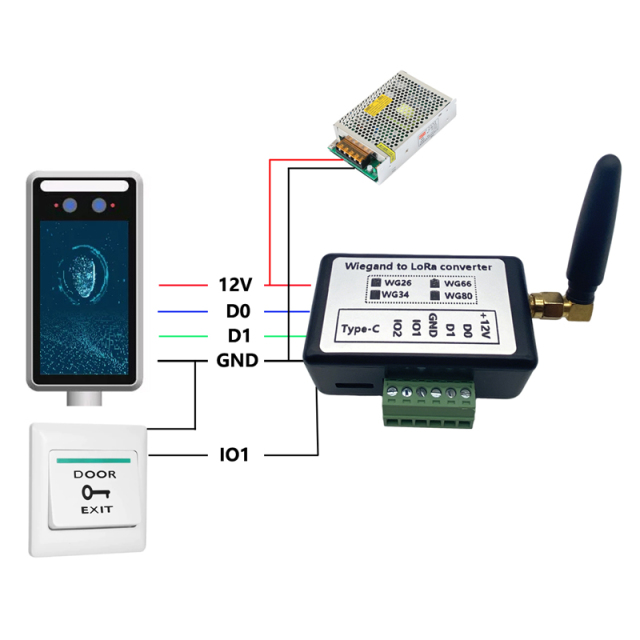 Wiegand to LoRA with IO converter
