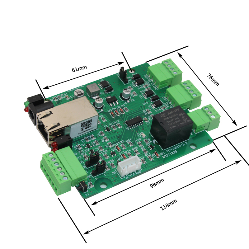 Ethernet 1CH Relay 2CH wiegand 2CH output IO control board