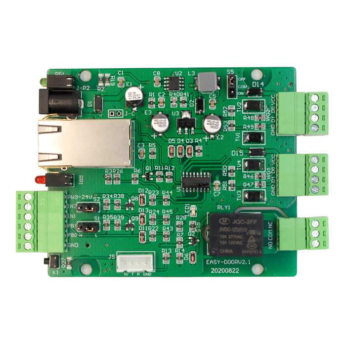 Ethernet 1CH Relay 2CH wiegand 1CH Push button IO control board