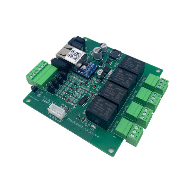 Ethernet 4 Channel Relay IO module(WST-TCP2IO-414D)