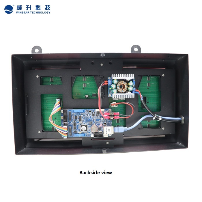 P4.75-32*64 SMD LED Display Board with steel housing and dark- red acrylic panel