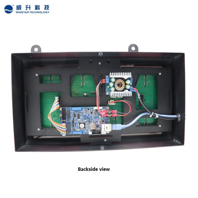 P4.75-32*64 SMD LED Display Board with steel housing and dark- red acrylic panel