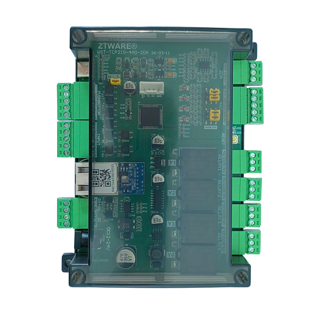 MODBUS Ethernet 4CH Relay IO module(WST-TCP2IO-4AD2DA)