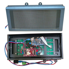 P4.75-32*64 SMD RGB  LED Display Board with steel housing and dark- red acrylic panel