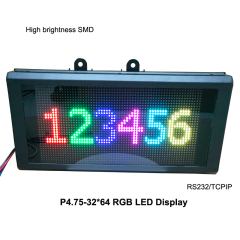 P4.75-32*64 SMD RGB  LED Display Board with steel housing and dark- red acrylic panel
