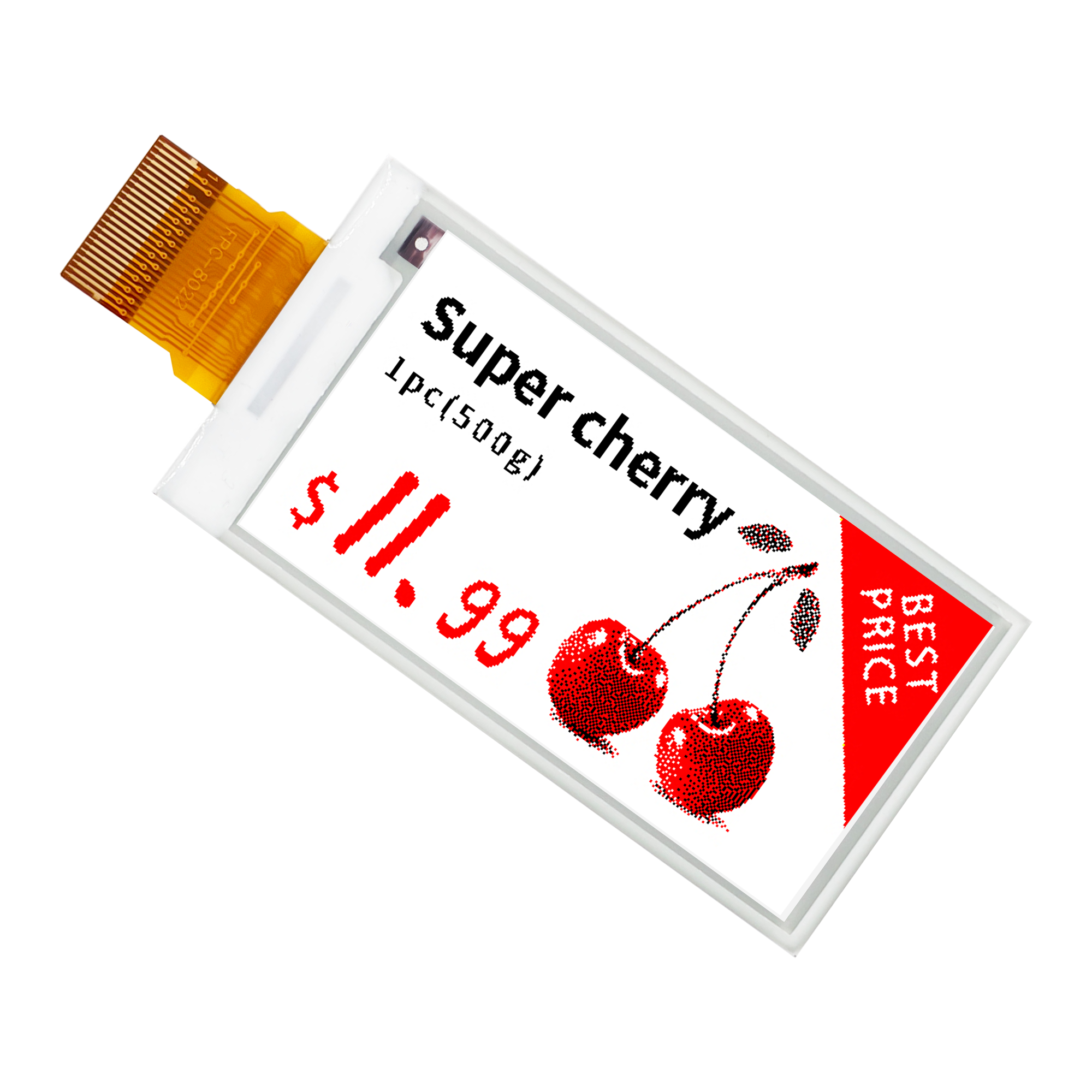 DKE 2.66 Inch Black White Red ePaper Display