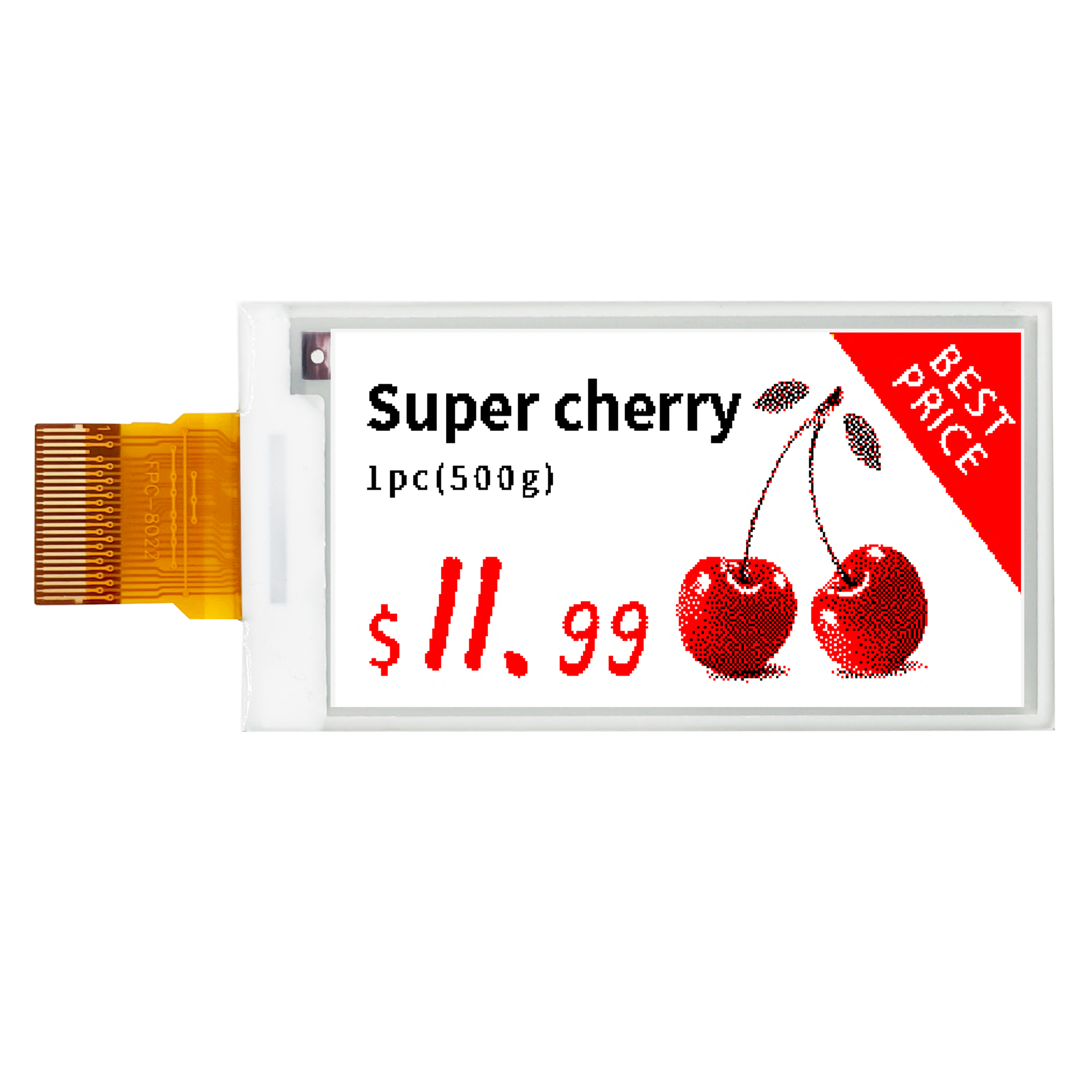 DKE 2.66 Inch Black White Red ePaper Display