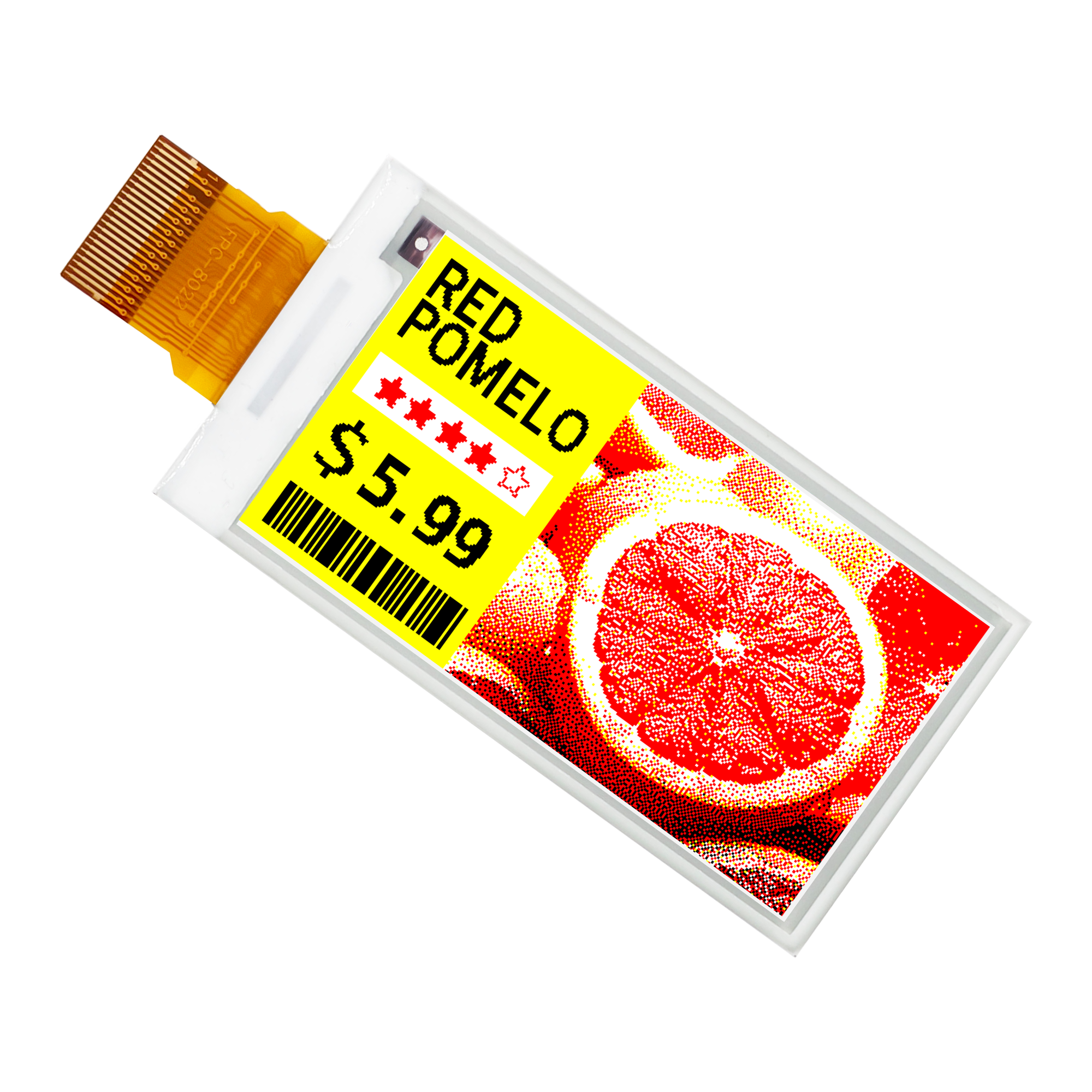 2.66인치 검정 흰색 빨강 노랑 4색 ePaper 디스플레이